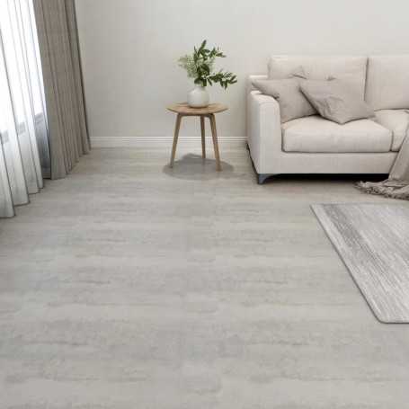 Dalles de Plancher Autoadhésives PVC Gris Clair - 55 pcs, 5,11 m² | vidaXL