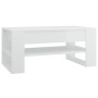 vidaXL White Glossy Coffee Table 102x55x45 cm Engineered Wood