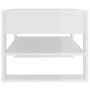 vidaXL White Glossy Coffee Table 102x55x45 cm Engineered Wood
