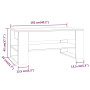 vidaXL Table Basse Blanc Brillant 102x55x45 cm - Élégance en Bois d'Ingénierie pour Votre Salon
