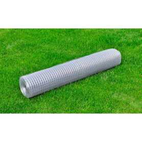 vidaXL Grillage pour Volière 25x1 m en Acier Galvanisé - Argenté | Durable et Résistant