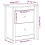 Table de chevet Blanc Bois de pin massif vidaXL - 50x35x61,5 cm: élégance et praticité à petit prix!