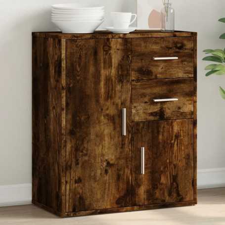 vidaXL Smoked Oak Buffet 60x31x70 cm - Engineered Wood
