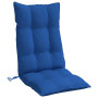 Lot de 4 coussins de chaise à dossier haut bleu royal vidaXL - Confort et style assurés!