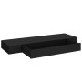 Étagère murale flottante avec tiroir vidaXL - 80x25x8 cm Noir