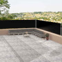 vidaXL Retractable Side Awning Black - 117x1200 cm