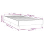 vidaXL Dark Grey Fabric Bed Frame 90x190 cm (Mattress Not Included)