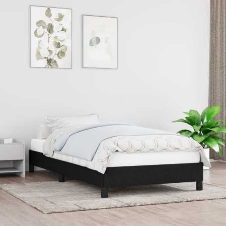 Cadre de lit sans matelas en tissu vidaXL - 80x200 cm Noir