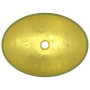 vidaXL Basin Glass 50x37x14 cm Gold