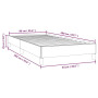 vidaXL Dark Grey Fabric Bed Frame without Mattress - 90x200 cm