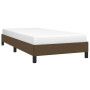vidaXL Dark Brown Fabric Bed Frame (90x200 cm) - Mattress Not Included