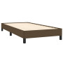vidaXL Dark Brown Fabric Bed Frame (90x200 cm) - Mattress Not Included