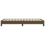 vidaXL Dark Brown Fabric Bed Frame (90x200 cm) - Mattress Not Included