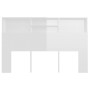 Armoire de tête de lit Blanc brillant vidaXL - Design moderne pour une chambre élégante