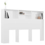 Armoire de tête de lit Blanc brillant vidaXL - Design moderne pour une chambre élégante