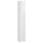 vidaXL Armoire de Bain Blanc Brillant 170 cm - Élégance en Bois d'Ingénierie pour Votre Salle de Bain