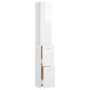 vidaXL Armoire de Bain Blanc Brillant 170 cm - Élégance en Bois d'Ingénierie pour Votre Salle de Bain