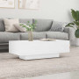 vidaXL High Gloss White Engineered Wood Coffee Table - 100x49.5x31 cm