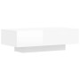 vidaXL High Gloss White Engineered Wood Coffee Table - 100x49.5x31 cm
