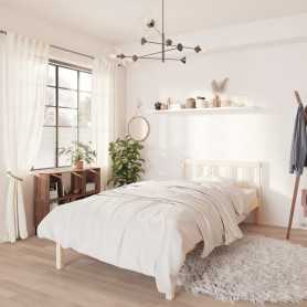 Cadre de Lit Simple VidaXL en Bois Massif | Petit Format Durable et Élégant - Sans Matelas