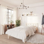 Cadre de lit sans matelas en bois massif vidaXL - petit format simple