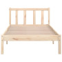 Cadre de lit sans matelas en bois massif vidaXL - petit format simple