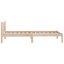 Cadre de lit sans matelas en bois massif vidaXL - petit format simple