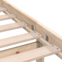 Cadre de lit sans matelas en bois massif vidaXL - petit format simple