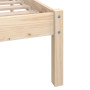 Cadre de lit sans matelas en bois massif vidaXL - petit format simple