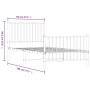 vidaXL Cadre de lit métal noir 90x190 cm - Pied de lit inclus, sans matelas
