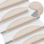 vidaXL Tapis d'escalier Taupe - Lot de 15, 56x17x3 cm | Sécurité & Style