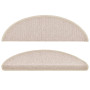 vidaXL Tapis d'escalier Taupe - Lot de 15, 56x17x3 cm | Sécurité & Style