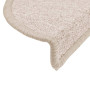 vidaXL Tapis d'escalier Taupe - Lot de 15, 56x17x3 cm | Sécurité & Style