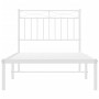 VidaXL Cadre de Lit Métal Blanc 90x190cm avec Tête de Lit - Élégance et Simplicité