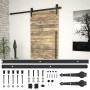 Kit quincaillerie porte coulissante SKIEN 200 cm noir - vidaXL | Élégance et fonctionnalité