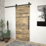 vidaXL Sliding Door Hardware Kit SKIEN 200 cm Black