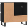 Armoire de Salle de Bain Noire vidaXL 65x33x60 cm en Bois d'Ingénierie | Espace de Rangement Élégant et Moderne