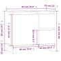 vidaXL Black Bathroom Cabinet 65x33x60 cm Engineered Wood