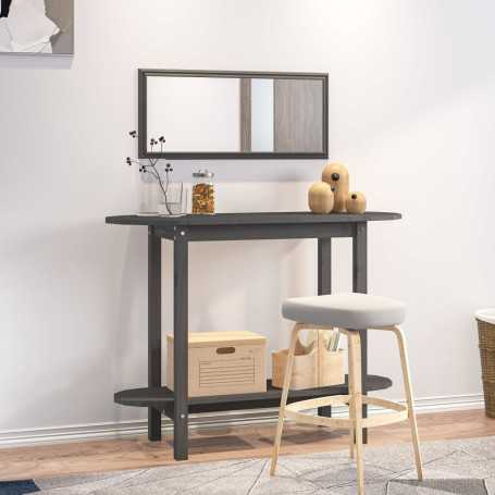 Table console en Bois massif de pin vidaXL - 110x40x80 cm Gris