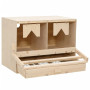 vidaXL Solid Pine Wood Double Compartment Nesting Box for Birds - 63x40x45 cm