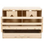 vidaXL Solid Pine Wood Double Compartment Nesting Box for Birds - 63x40x45 cm