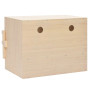 Pondoir 2 compartiments bois de pin massif vidaXL - 63x40x45 cm