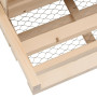 vidaXL Solid Pine Wood Double Compartment Nesting Box for Birds - 63x40x45 cm