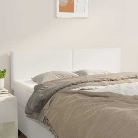 vidaXL 2-piece headboard set White Faux Leather - 72x5x78/88 cm