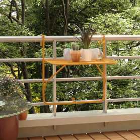 Table de balcon vidaXL Jaune 60x40 cm Acier - Ajoutez du style à votre espace extérieur !