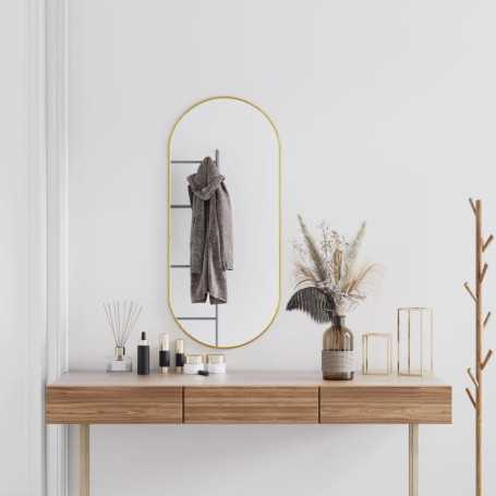 Miroir mural Doré Ovale vidaXL -100x45 cm : Élégance et style pour votre intérieur