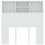 Armoire de tête de lit Blanc vidaXL - Organisez votre espace de manière élégante