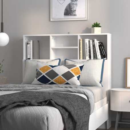 Armoire de tête de lit Blanc vidaXL - Organisez votre espace de manière élégante