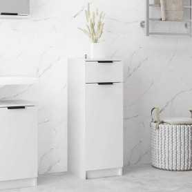 Méga Stockage : Armoire de Salle de Bain Blanc Brillant 32x34x90 cm - vidaXL