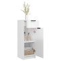Méga Stockage : Armoire de Salle de Bain Blanc Brillant 32x34x90 cm - vidaXL